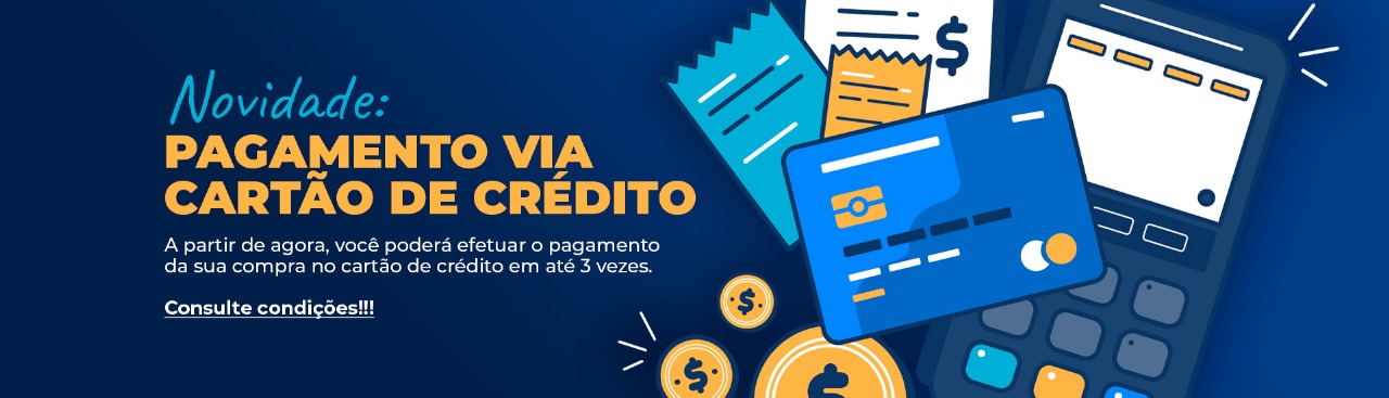 Novidade: Pagamento Via Cartão de Crédito